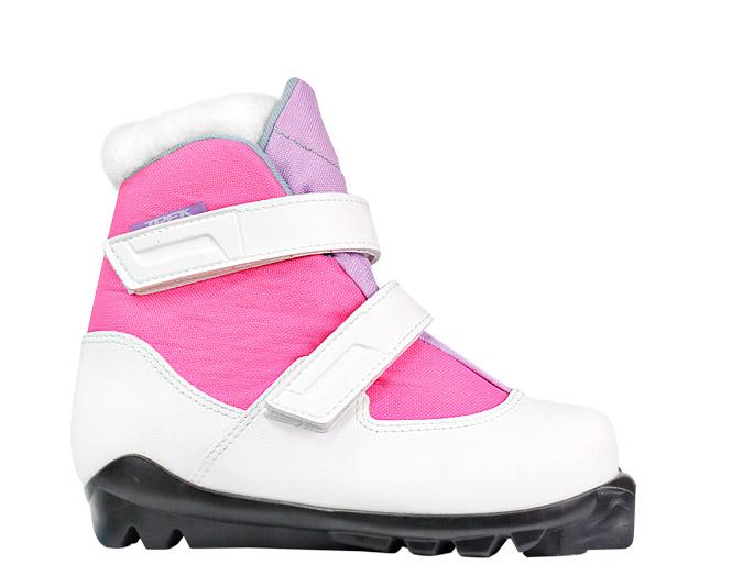 Ботинки лыжные TREK Kids NNN ИК (красный/лого белый,металик лого/сереб)р.35 ИК63Р-16-26