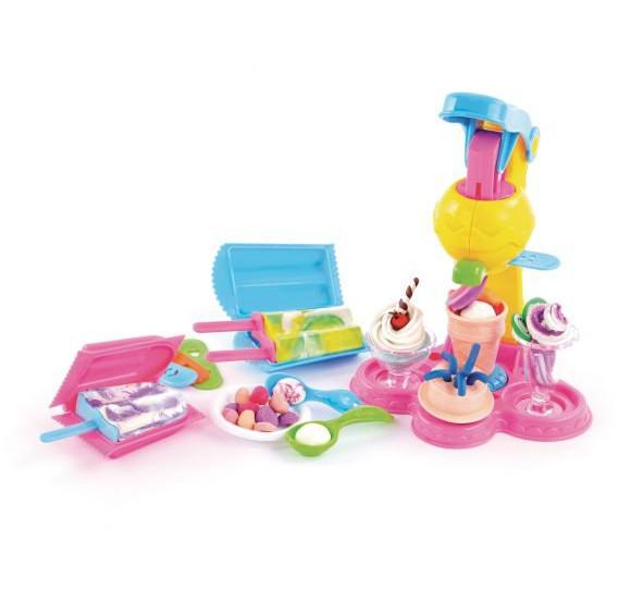 Набор для лепки "Фабрика мороженого",тесто 250 г,аксессуары