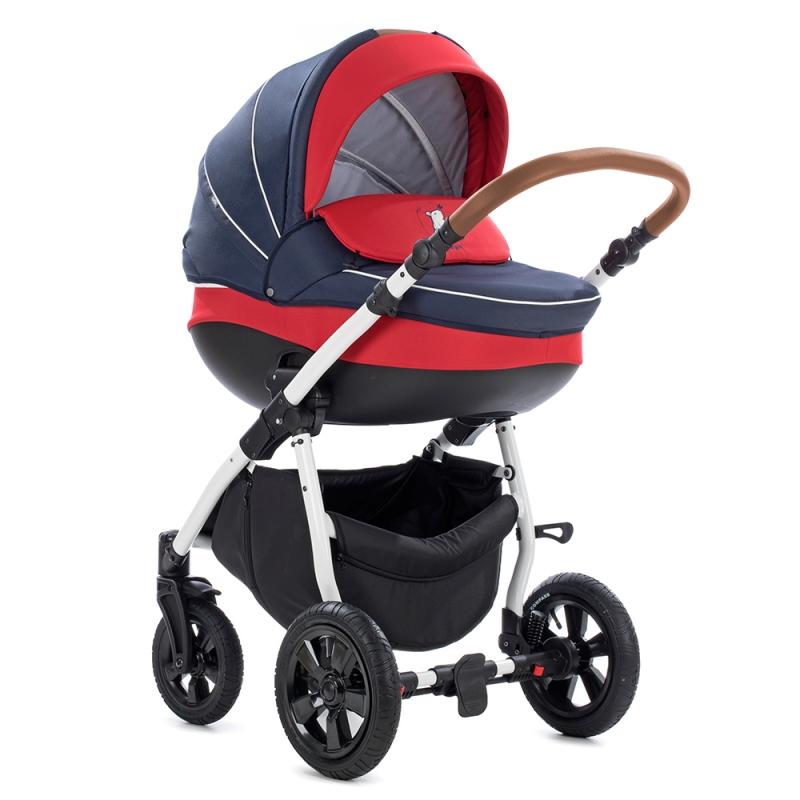 Коляска Tutis 2в1 Tutis Tapu синий/красный Белая рама