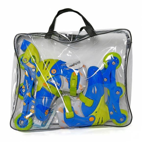 Коньки роликовые 2 в1,пласт.осн,р.26-29