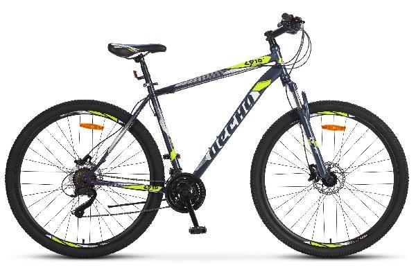 Велосипед  горный STELS Десна 29" 2910 MD (21",V010,серый/зеленый-неон)