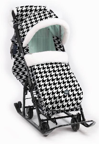 Коляска комбинированная "Ника детям 7-5" гусиная лапка ч/б 