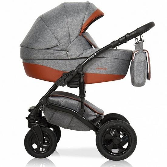Коляска Fox  серый-теракот