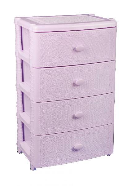 Комод "Флоран" 4-х секционный широкий светло-фиолетовый