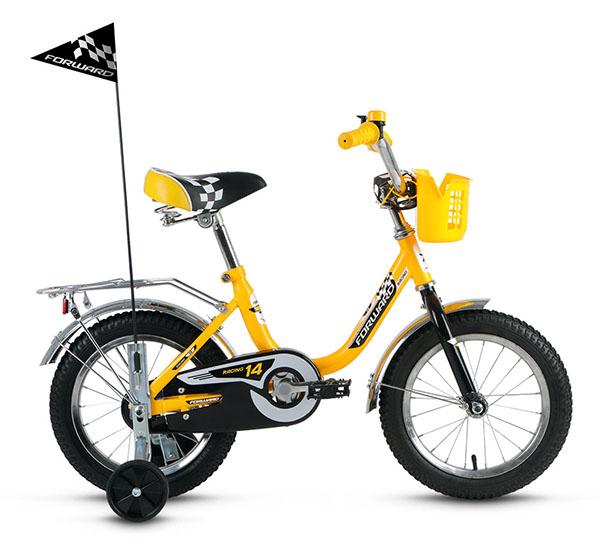 Велосипед FORWARD RACING 14 Boy  (14 1ск)красный,желтый