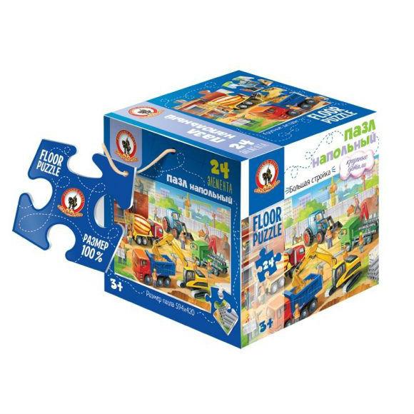 напольный пазл "Стройка" 