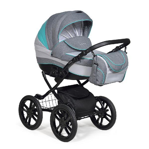 Коляска INDIGO 18 Special Plus 14(Indigo)(Sp 05(т.серый+св.серый+бирюзовый)