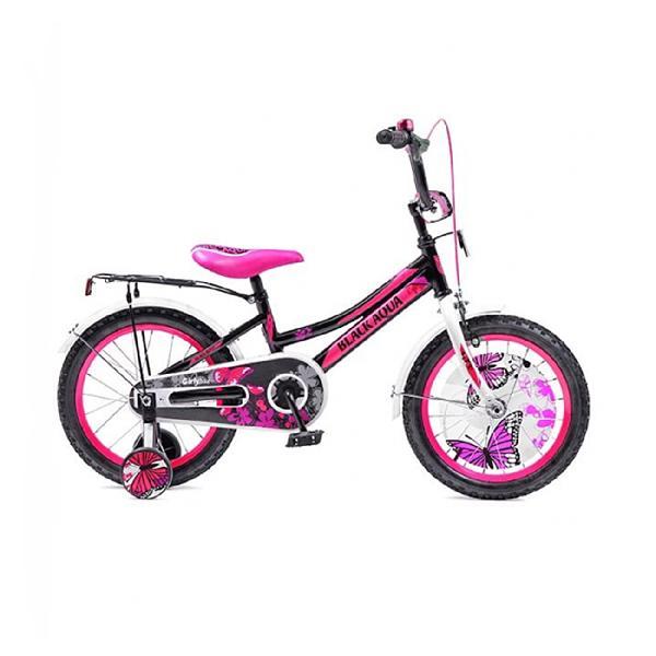 Велосипед  Black aqua 1406/2018 (со светящ.колесиками/черно-розов..)