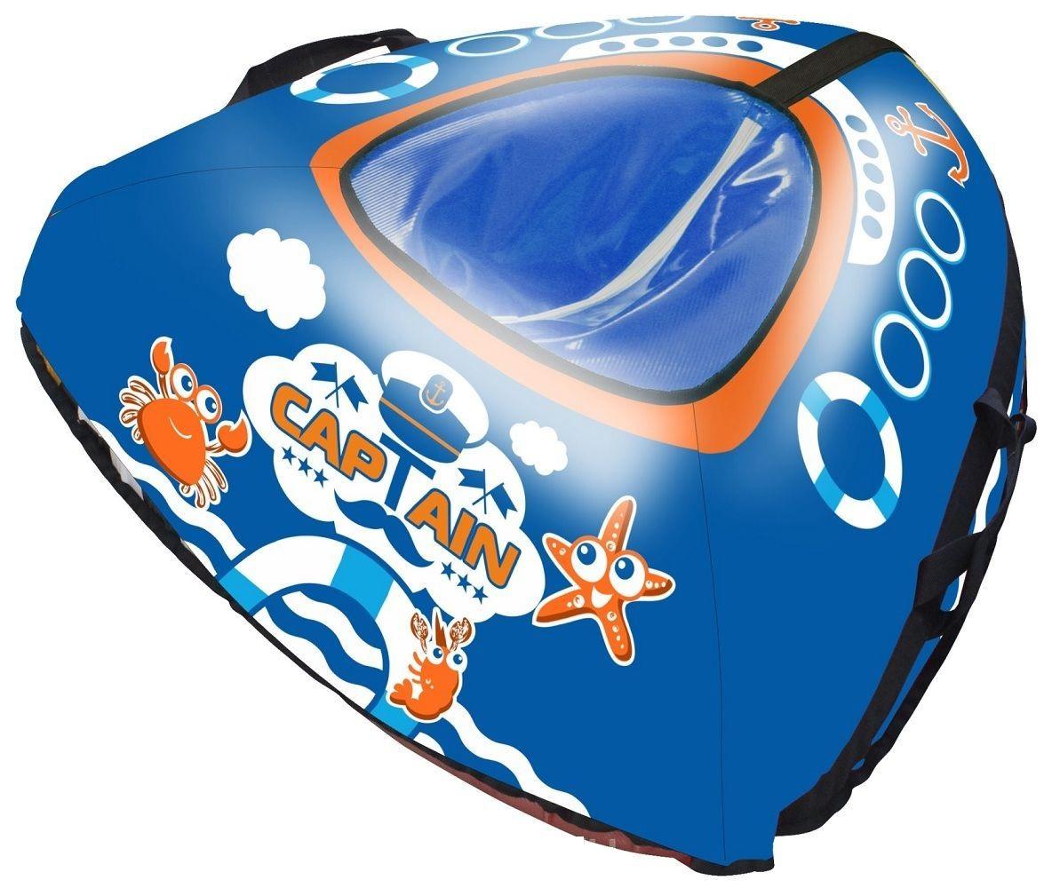 Надувные санки тюбинг треугольный Корабль/космос