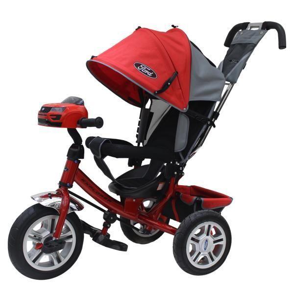 Велосипед 3х колесн.FORD EXPLOER надув.колеса,красный,свет,зв.,рег.спинки