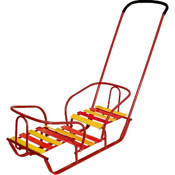 Санки детские "Санки-двойняшки" красный цвет