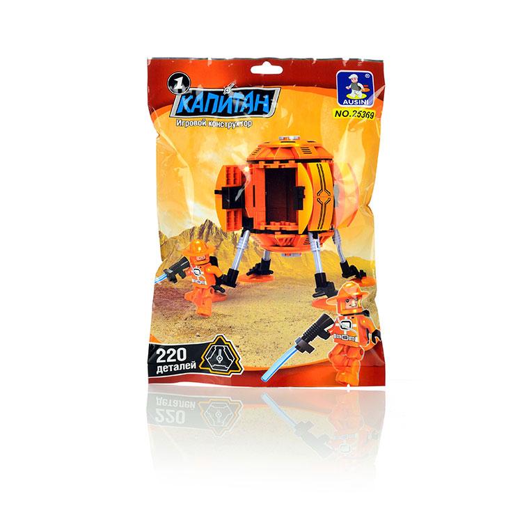 Конструктор пластмассовый  AUSINI "Космос:Оранжевый модуль" (220 дет,фигурка)