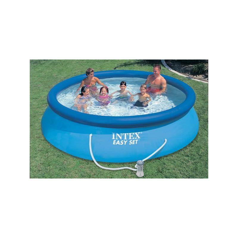 Бассейн надувной Easy Set 366*76 см.5621л,насос с фильтром 2006л/ч.28132  INTEX