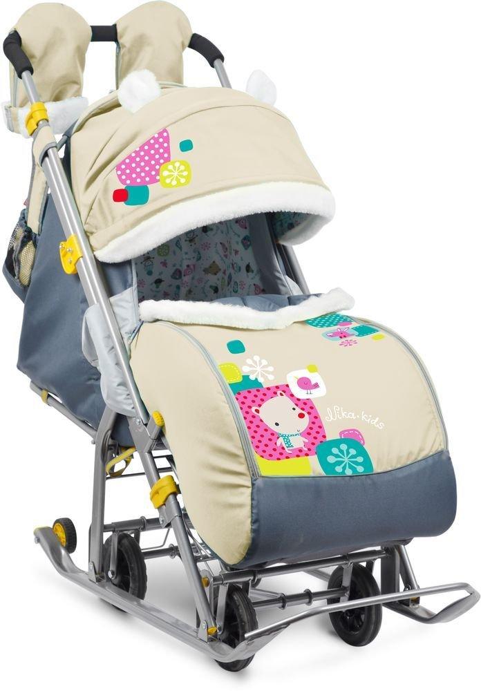 Коляска комбинированная "Ника детям 7-2" с медвежонком бежевый