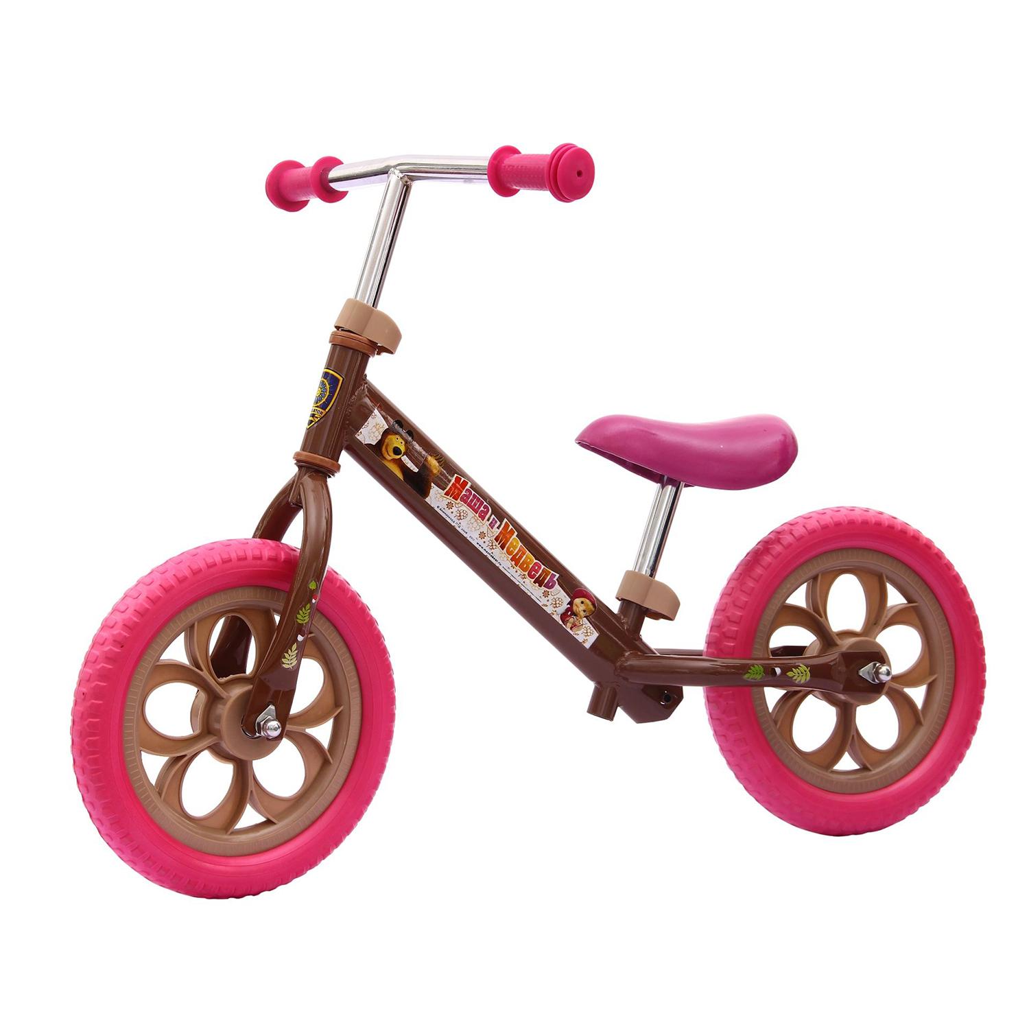 Беговел 12д.Навигатор Маша и Медведь, кол.Eva корич..