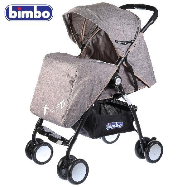 Коляска-книжка"Bimbo"колесо 8*5 глубокое канапе,5точ.ремень,цвет беж.,XPRESS 19с3f