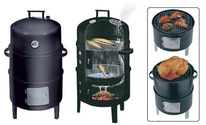 Гриль-коптильня(2 уровня) сталь,стальные решетки GREENHOUSE