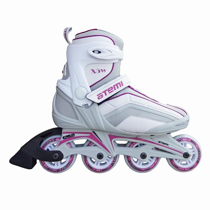 Ролик.коньки , сирен/бел/сер..,АТЕМИ Х5 Lady Abec5,80mm Размер 37