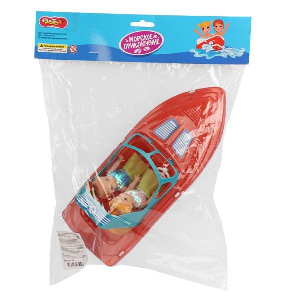 Набор кукол DollyToy "Морское приключение"(2 куклы,9см,катер)