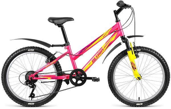 Велосипед FORWARD АЛЬТАИР МТВ НТ 26 low (26" 6 ск.рост 15")2018-2019 /розовый,фиолетовый