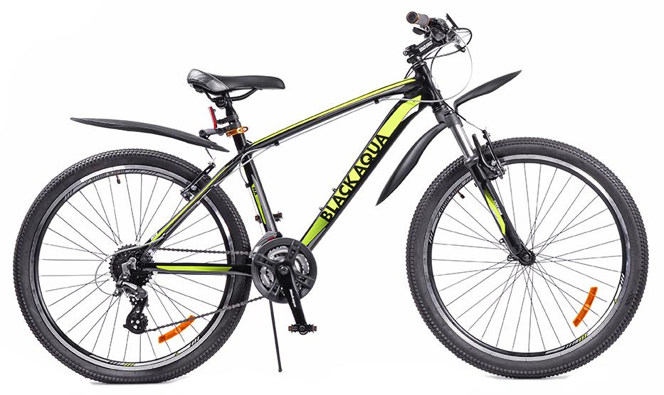 Велосипед Black Agua Cross 2691 V 26", 2018 (черно-лимонный)