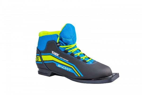 Ботинки лыжные TREK Snowy1(черный лого лайм неон)р.32