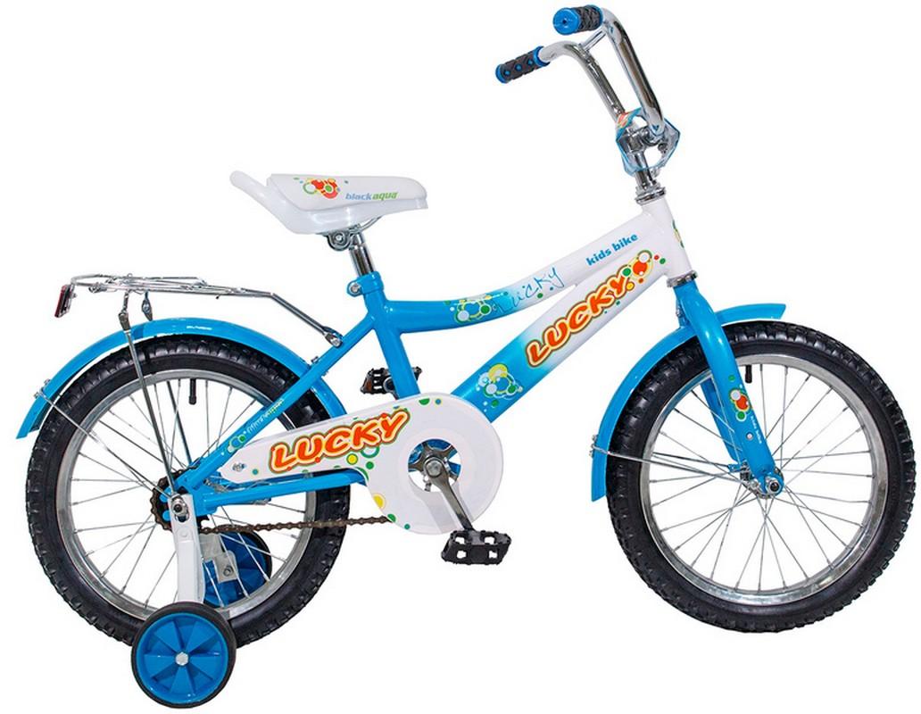 Велосипед ВА Lucky 12" 1s с ручкой 2017 (сиреневый,синий) KG-1218