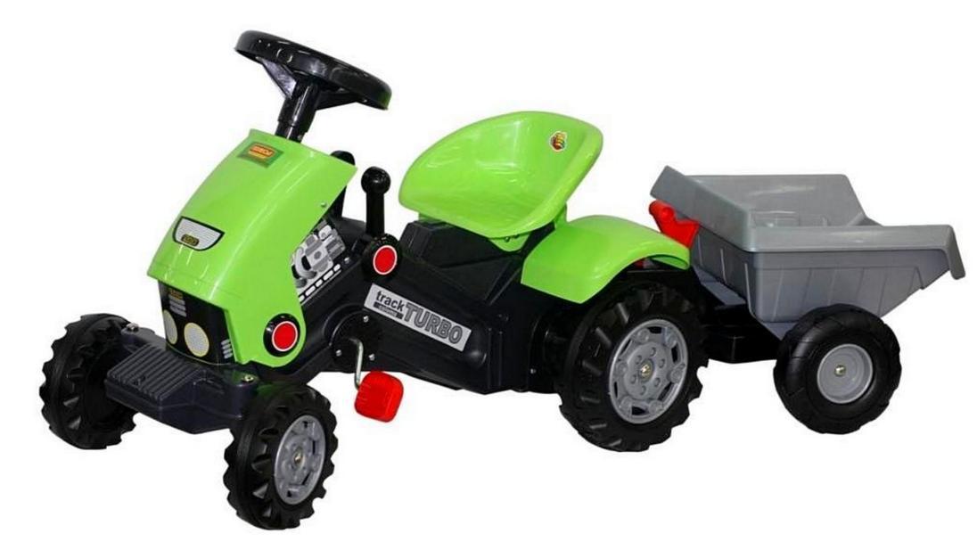 Каталка-трактор с педалями "Turbo-2" с полуприцепом