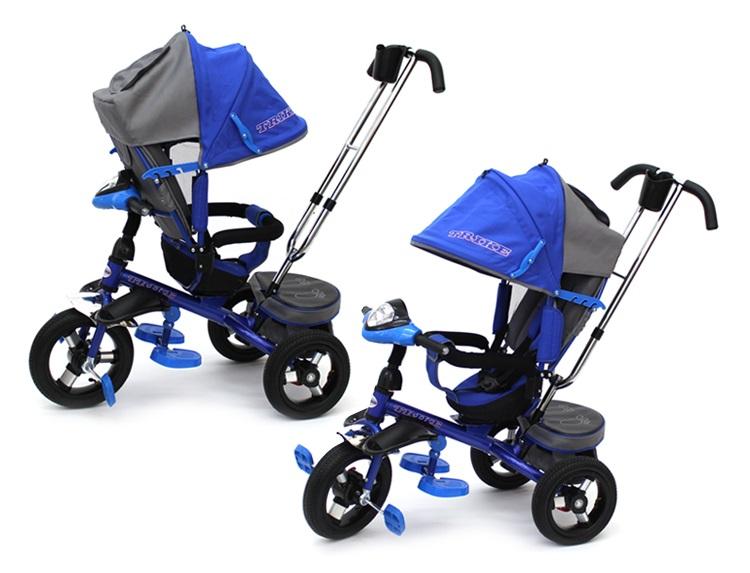 Велосипед 3-х колес.c ручкой упр.брелок,свободный ход колес,фара со звук.эфф.поворт.сид,тормох,над,к