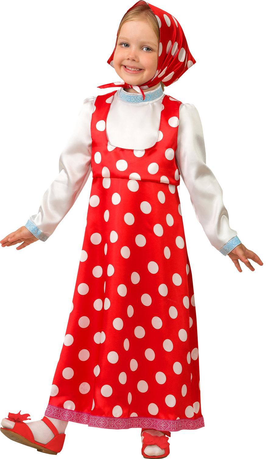 Карнавальный костюм "Маша"(рубаха-сарафан,платок)р.26-32