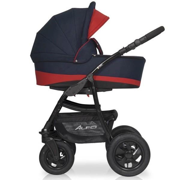 Коляска ALFA (2 в1)(Rico Basic)07 синий-красный															