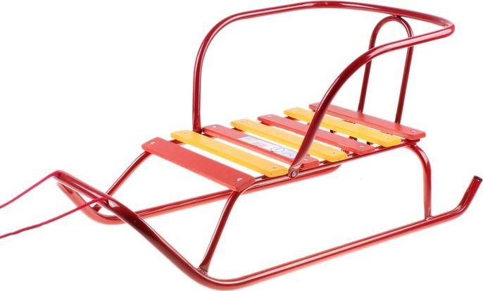 Санки детские "Тяни-толкай" №1 сириневый/синий/зеленый/красный