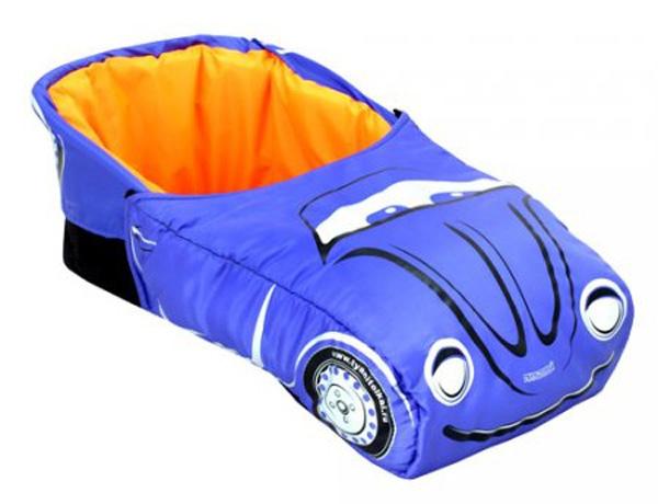 Матрасик "Тяни-Толкай" "Машинка" с попоной/синий,красный