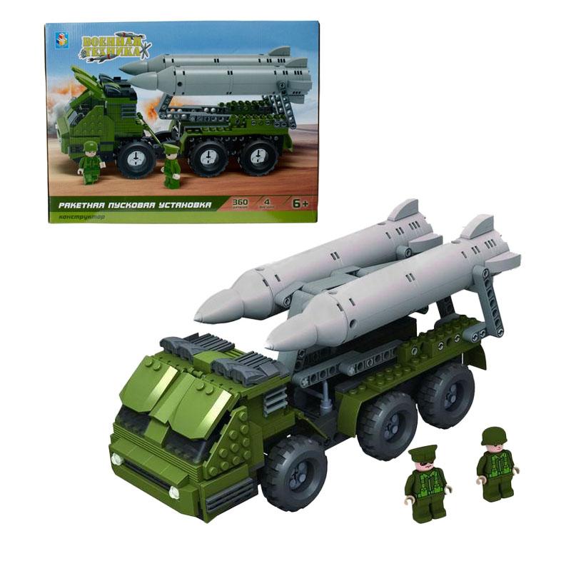 1Toy конструктор Военная техника,ракетная пусковая установка 360 дет.