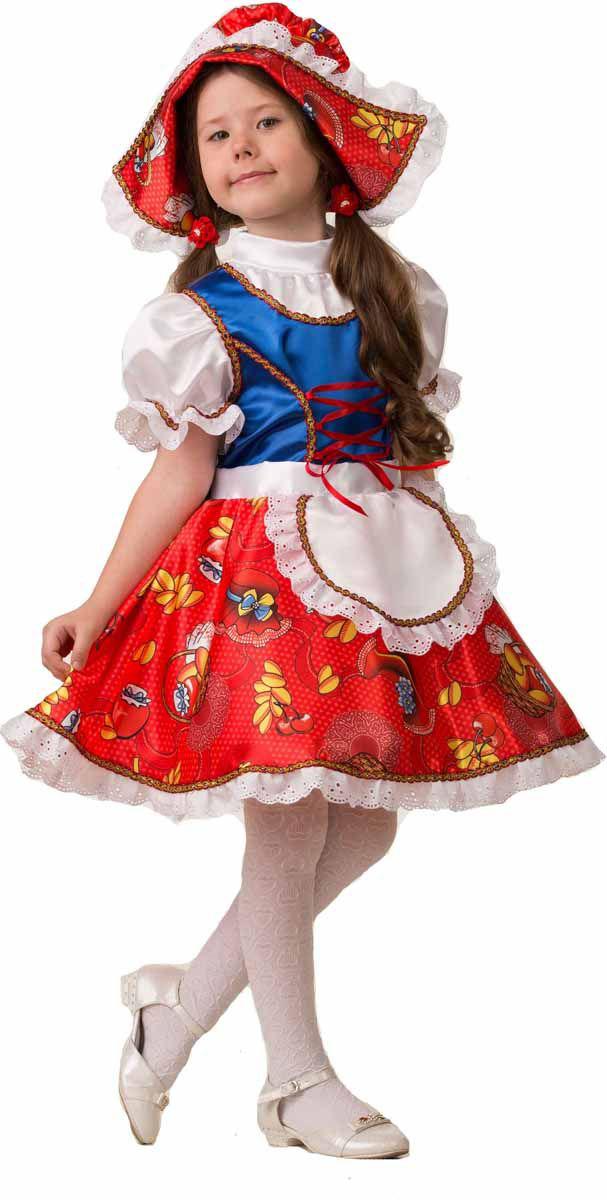 Карнавальный костюм "Красная шапочка сказочная"(платье,шапочка)Сказочная страна р.26																