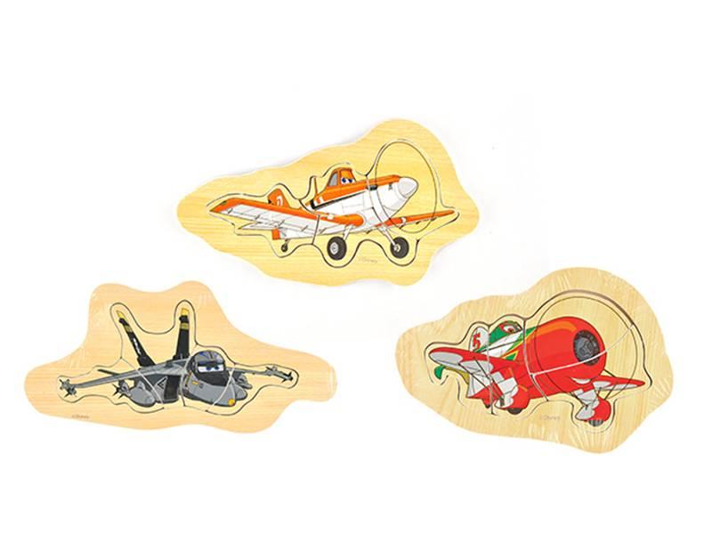 Пазл GT7127 Самолеты 20см,дерево ТМ Disney