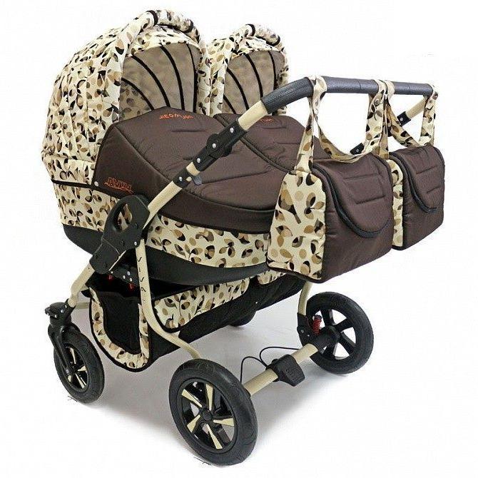 Коляска Близнецы Viva (коричневый)