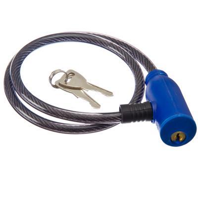 Замок велосипедный противоугонный трослвый,металл.ПВХ пластик,0,7х600мм