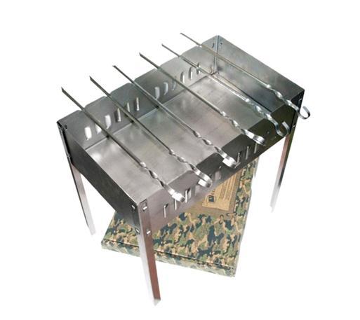 Мангал 500*300*500мм.сборный +6 шампуров в карт.коробке Boyscout