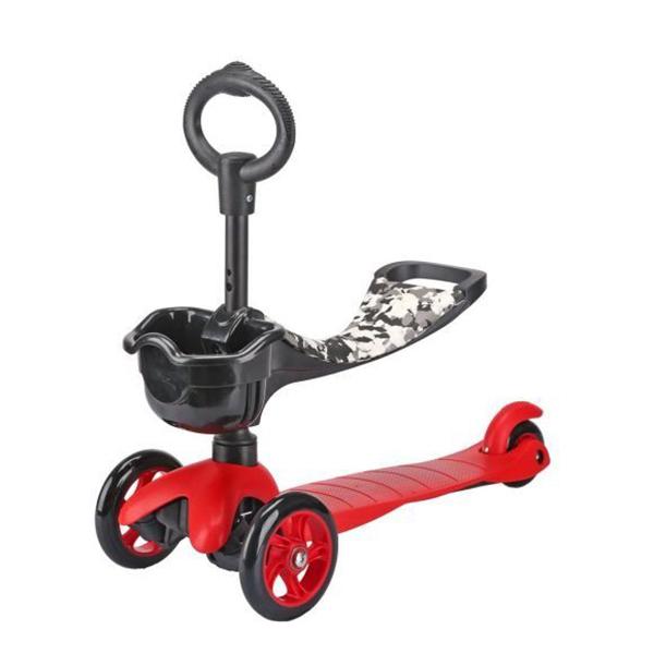 Самокат   Moby kids, управление наклоном,красн.