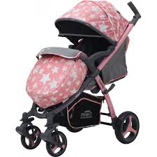 Коляска прогулочная "COSMIC"Ra008 air Alu Stars pink