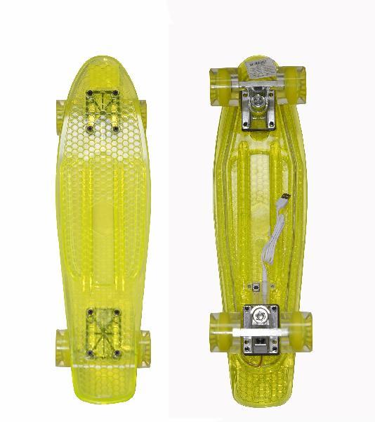 Пенниборд BlackAgua SK-2206PCD (синий/желтый с подсветкой)																														