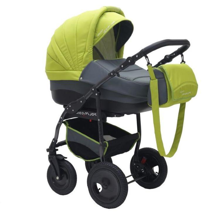 Коляска Porto (Polmobil) фисташково-серый,фиолетово-белый,синий-белый