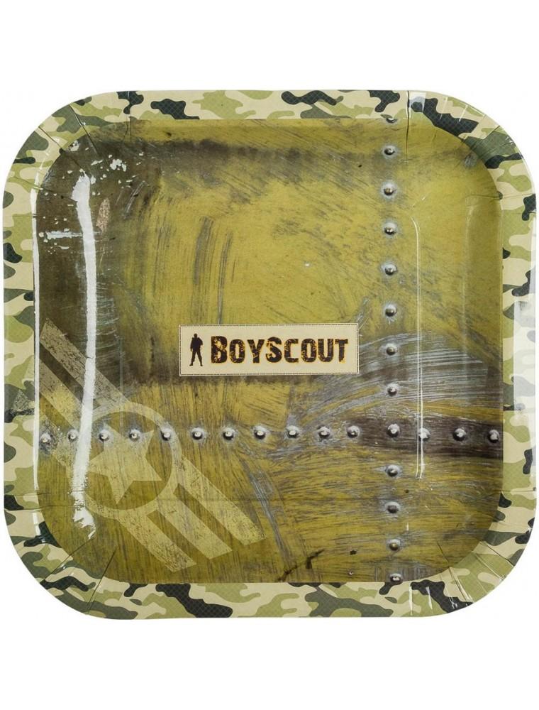 Тарелка бумажная 23х23 см штук в уп.