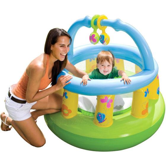 Надувной манеж Бабочки 130х140 см