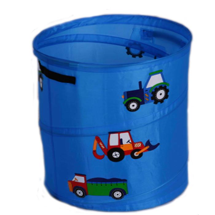 Корзина для игрушек  МАШИНКИ синяя  35*38 см