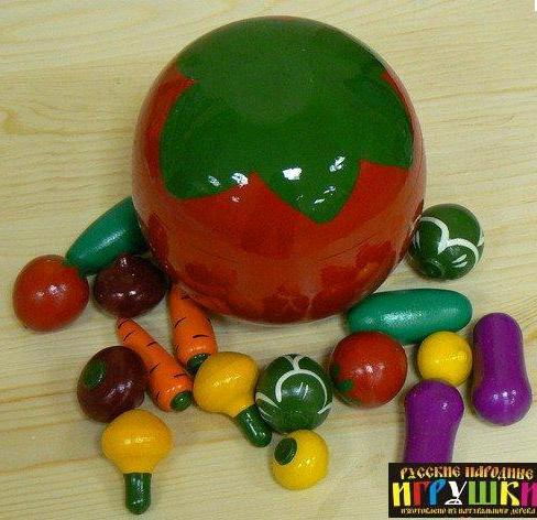 Счетный материал овощи морковка/помидор/огурец 10шт.