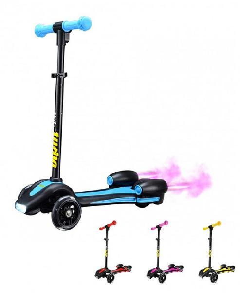 Самокат Mobi Kids Junior Rocket.120мм PU,свет,рег.рул.ст. фара+дым,син.