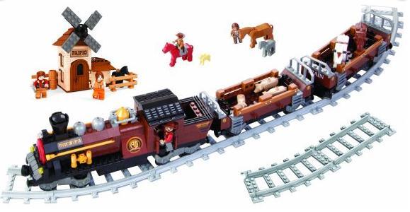 Ж/д Голубая стрела  конструктор  Ковбойское ранчо 695 дет.