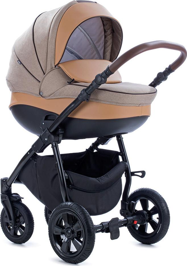 TUTIS Коляска 3в1 Nanni Песочный экокожа бежевый